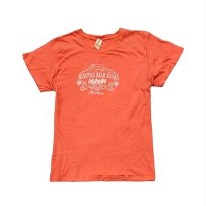 Women Sleeping Bear Dunes Michigan Orange Tee Tshirt Fitted M/L